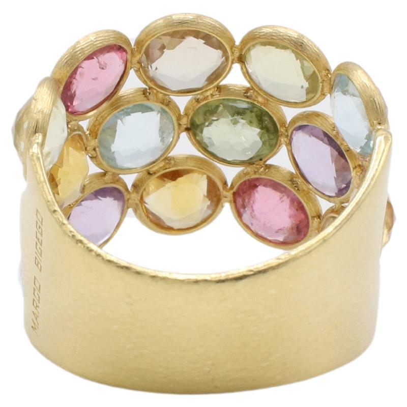 Modern Marco Bicego Jaipur 18 Karat Multi-Colored Gemstone Band Ring  For Sale