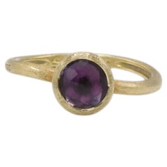 Marco Bicego Jaipur 18 Karat Yellow Gold Amethyst Dome Cocktail Stacking Ring