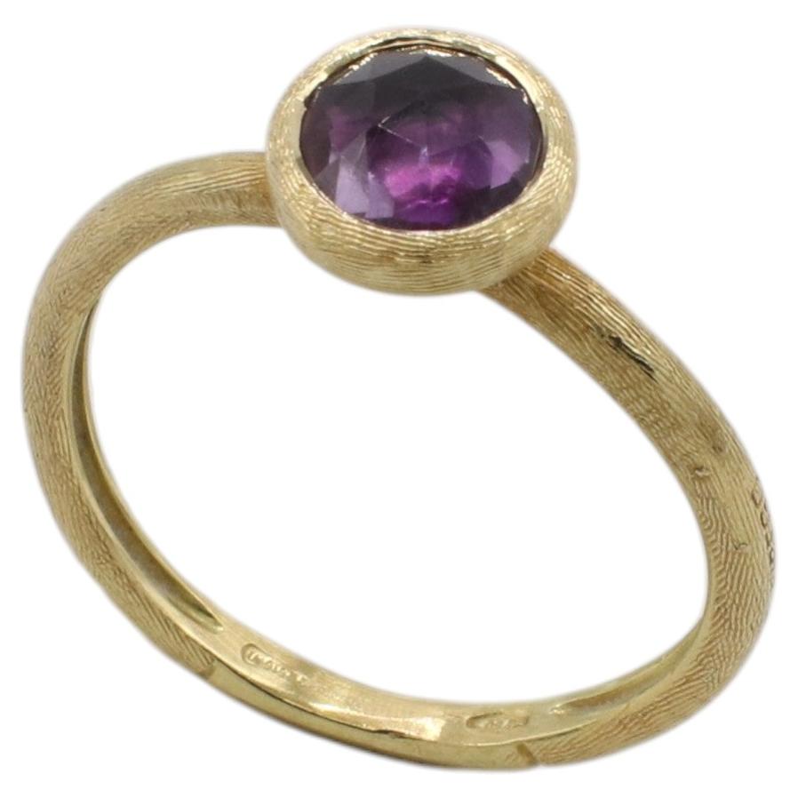 Marco Bicego Jaipur Anello impilabile con cupola di ametista in oro giallo 18 carati in vendita
