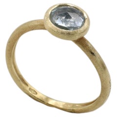 Marco Bicego Jaipur 18 Karat Yellow Gold Blue Topaz Dome Cocktail Stacking Ring