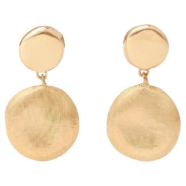 Marco Bicego Jaipur 18K Yellow Gold Double Drop Earrings OB1775 For Sale