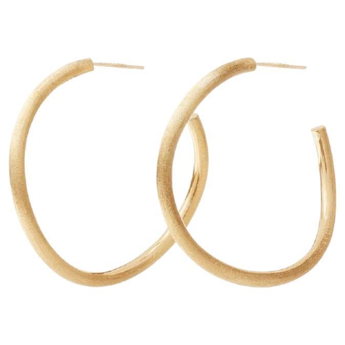 Marco Bicego Jaipur 18k Yellow Gold Medium Hoop Earrings OB989