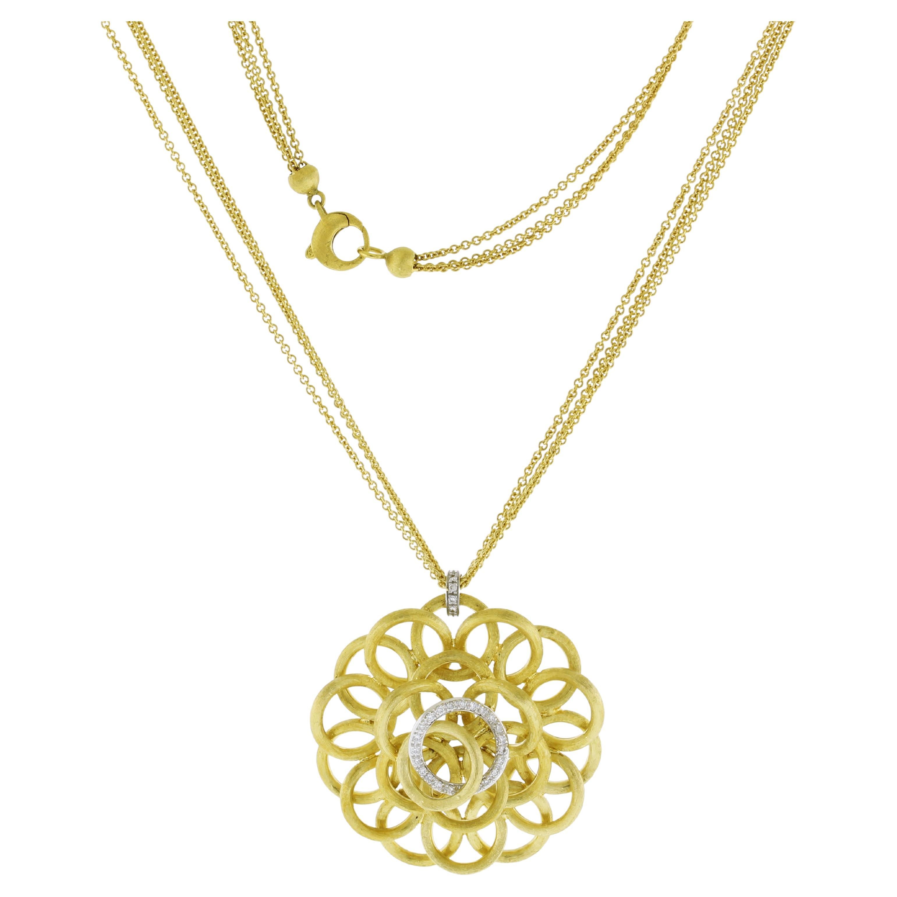 Marco Bicego Jaipur Collier pendentif en or et diamants en vente