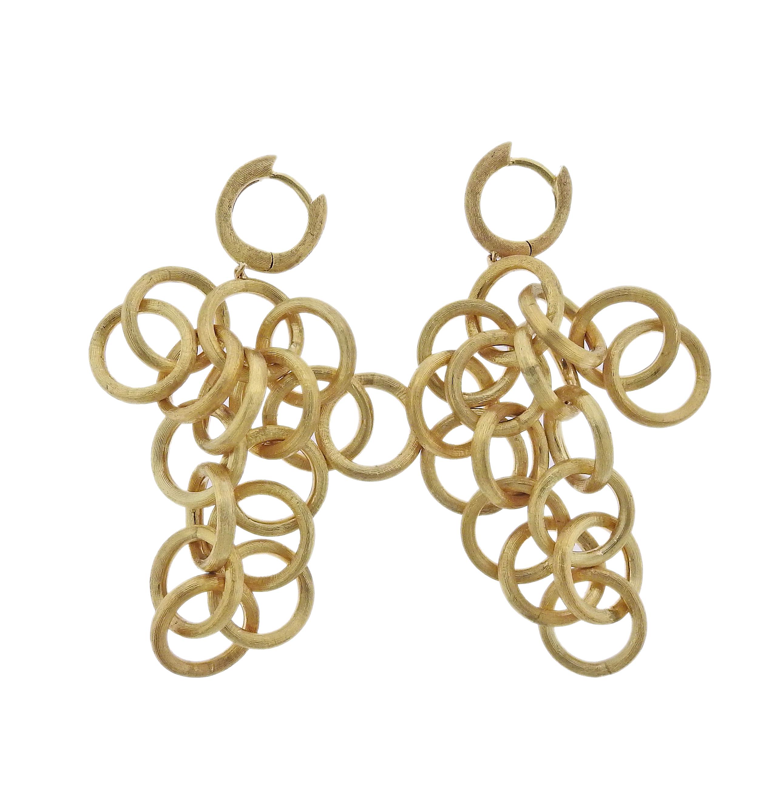 Women's Marco Bicego Jaipur Gold Circle Link Drop Earrings For Sale