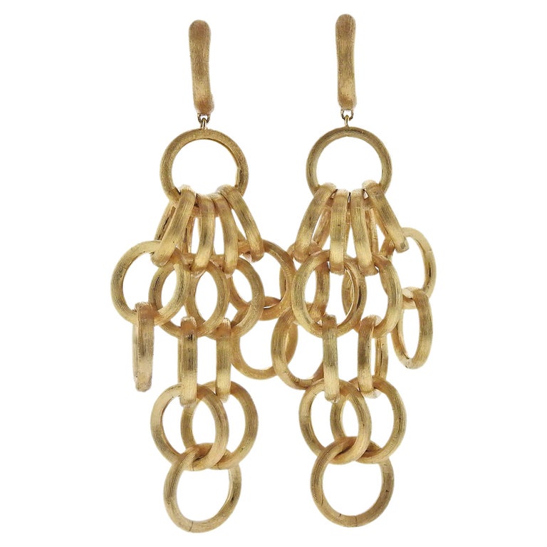 Marco Bicego Jaipur Gold Circle Link Drop Earrings For Sale at 1stDibs