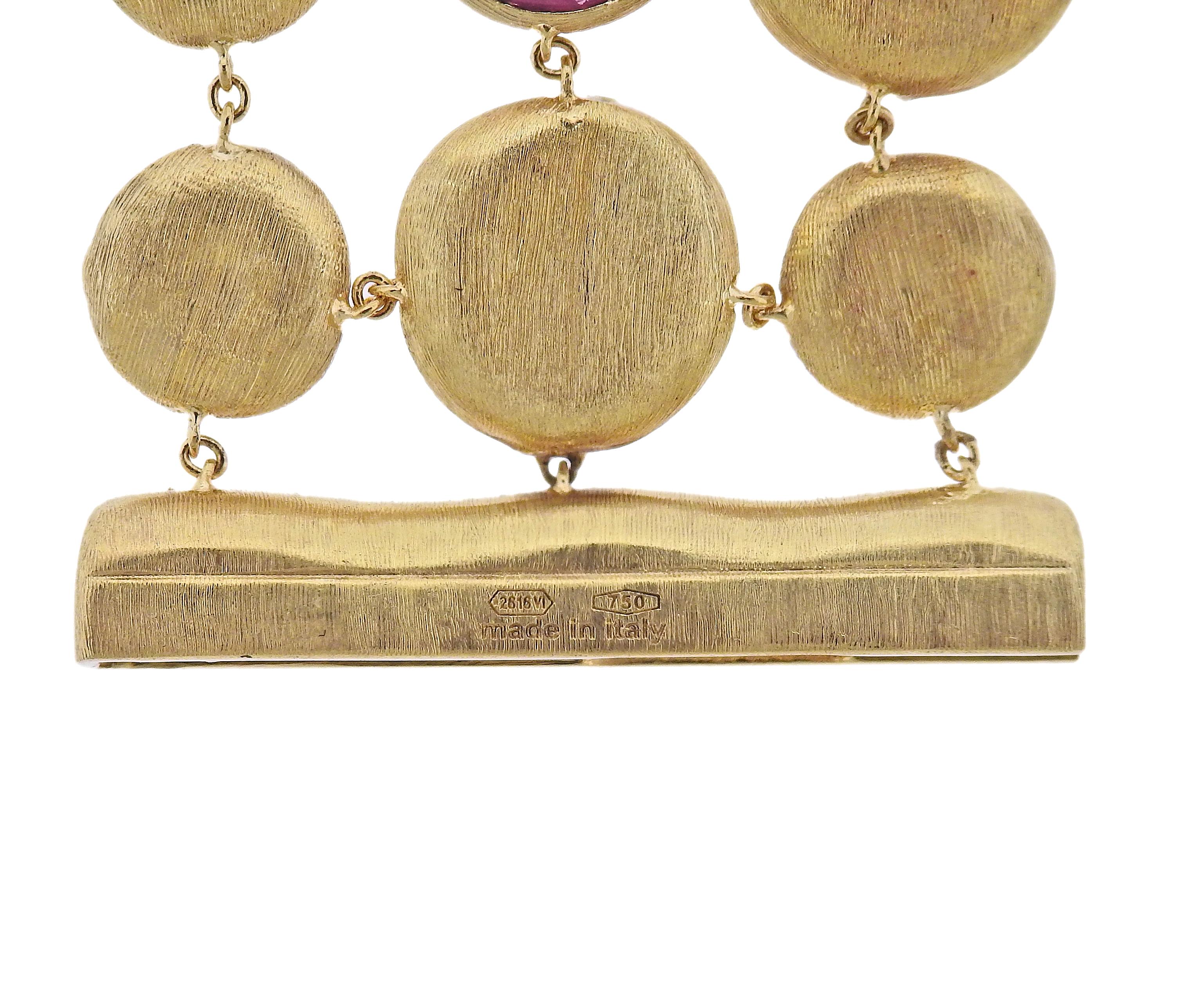Women's or Men's Marco Bicego Jaipur Gold Spessartite Garnet Bracelet For Sale