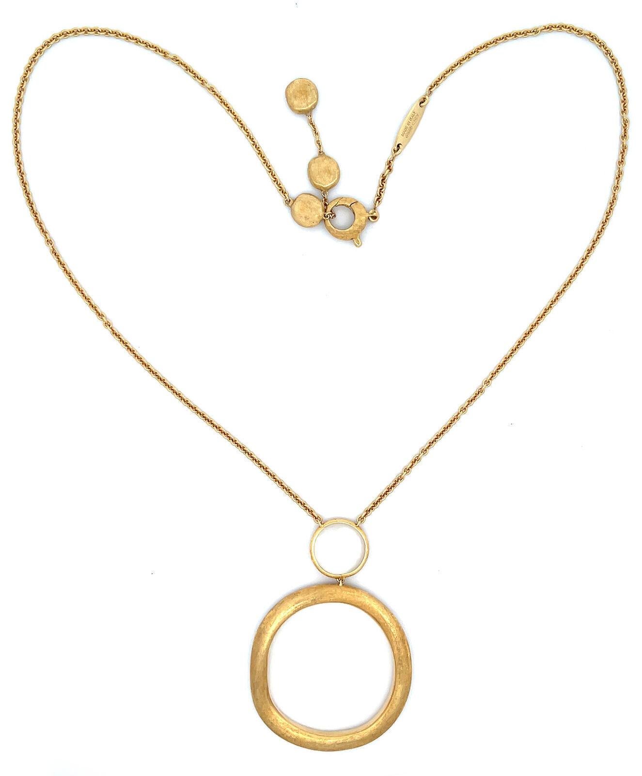 Women's Marco Bicego Jaipur Mother of Pearl 18k Yellow Gold Circle Pendant Necklace
