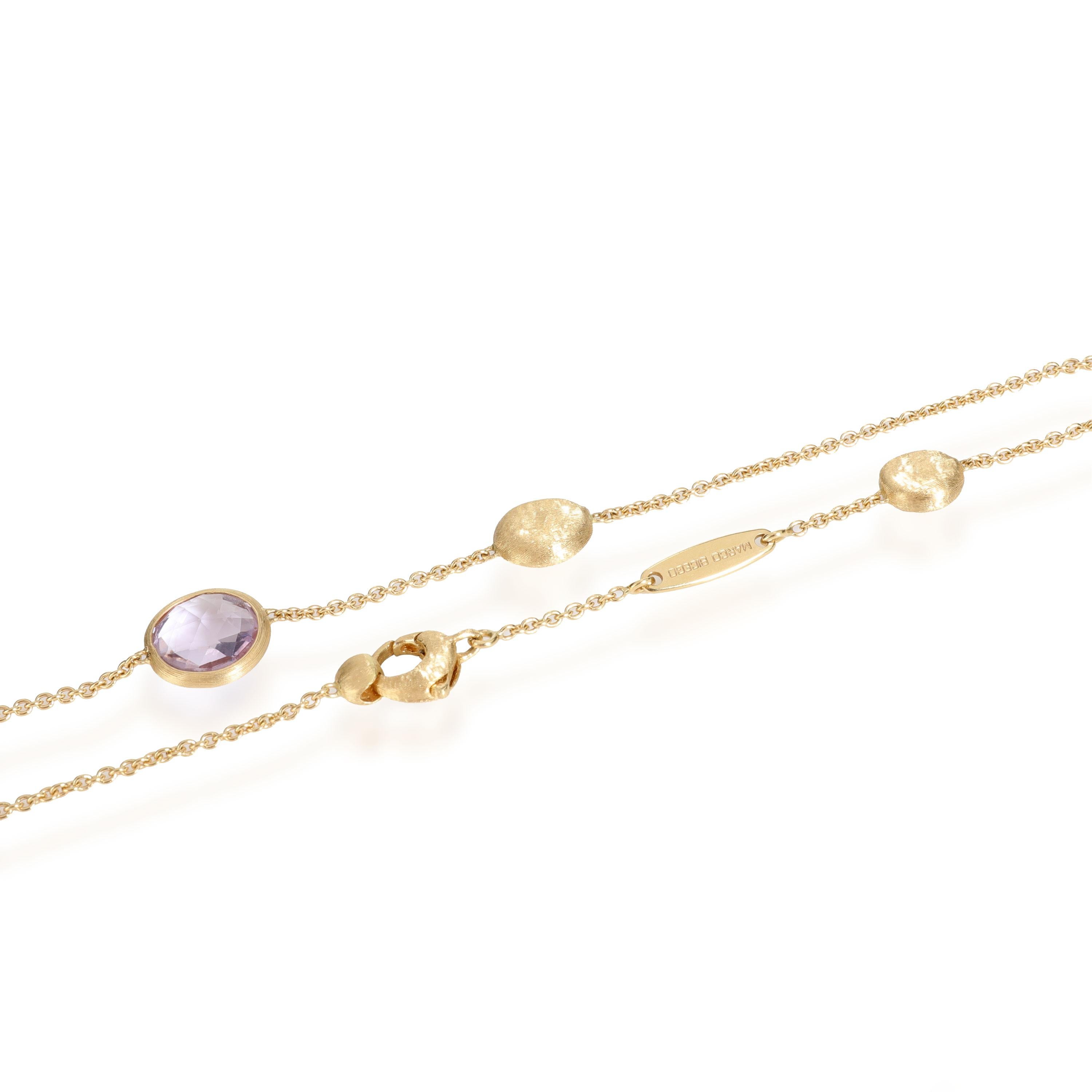 Marco Bicego Jaipur Station Necklace in 18k Yellow Gold In Excellent Condition In New York, NY