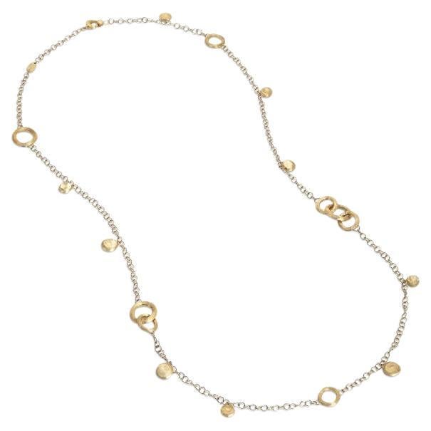 Marco Bicego Jaipur Yellow Gold Charm Long Necklace CB2613 For Sale