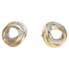 Marco Bicego Jaipur Yellow Gold & Diamonds Link Stud Earring OB1007B