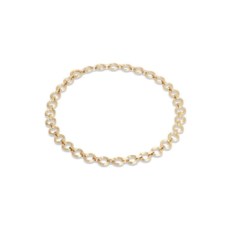 Marco Bicego® Jaipur Collection 18K Yellow Gold Flat Link Collar
Length 18 inches 
CB2609
