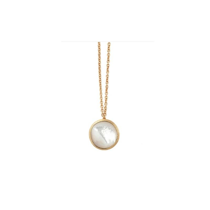 Marco Bicego® Jaipur Color Collection 18K Yellow Gold and Mother of Pearl Pendant
Length 16.5 inches 
CB2607MPW
