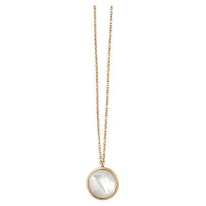 Marco Bicego Jaipur Yellow Gold & Mother of Pearl Ladies Necklace CB2607MPW For Sale