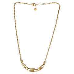 Marco Bicego Lucia Necklace Chain 18k Yellow Gold Center Station 17.5"