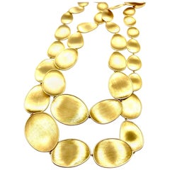 Marco Bicego Lunaria 18 Karat Gold Graduated Necklace