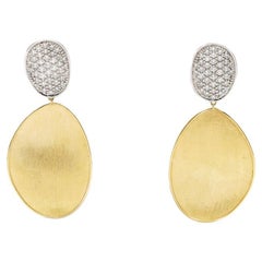 Marco Bicego Lunaria 18K Yellow and Diamond Medium Drop Earrings OB1426 B YW 