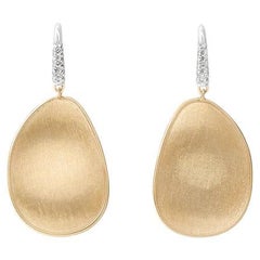 Marco Bicego Lunaria 18K Yellow Gold 0.05CT Diamond Drop Earrings OB1343-AB1