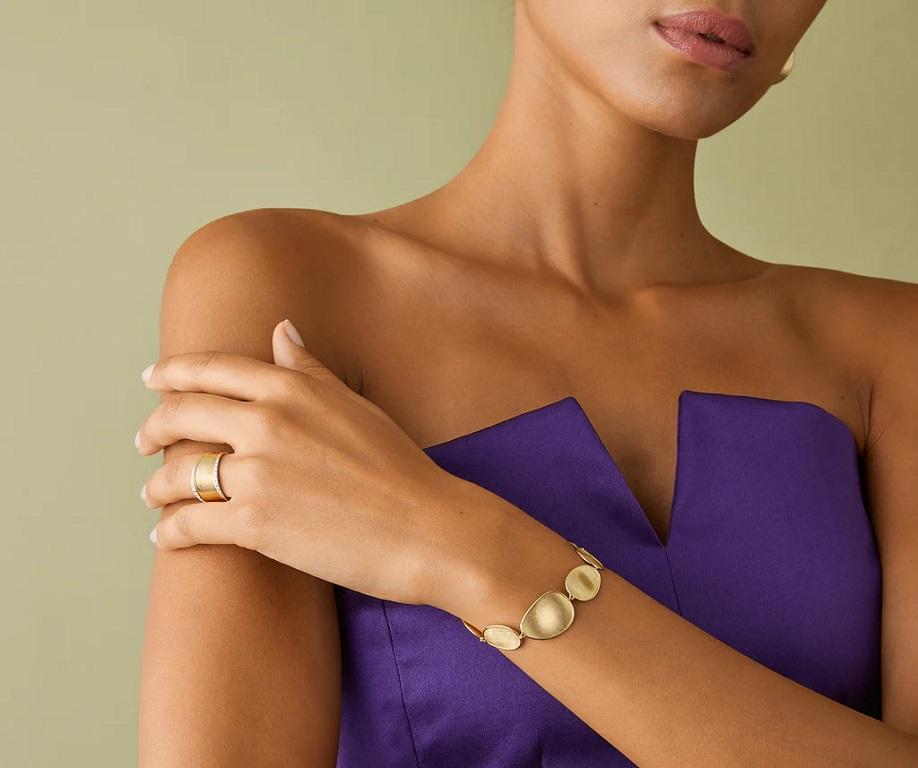 Marco Bicego Lunaria 18K Gelbgold & 0,14CT Diamantring AB550B für Damen oder Herren im Angebot