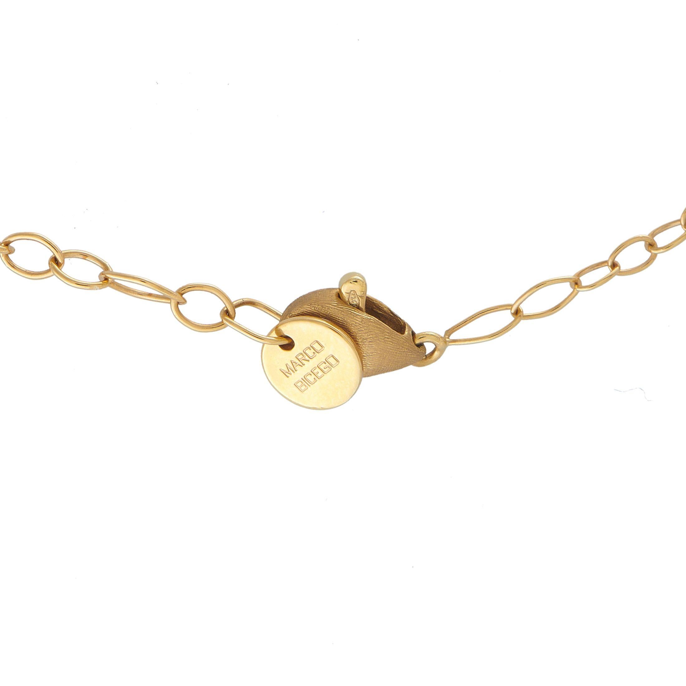 Marco Bicego Lunaria Collier en or jaune 18K serti d'un diamant de 0,53 ct MB16-070225 Neuf - En vente à Southampton, PA