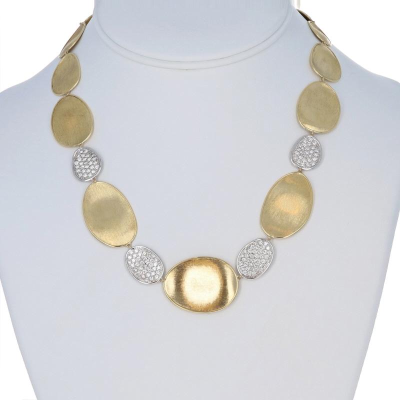 Taglio rotondo Marco Bicego Lunaria Diamante Spazzolato Collana 17 1/2