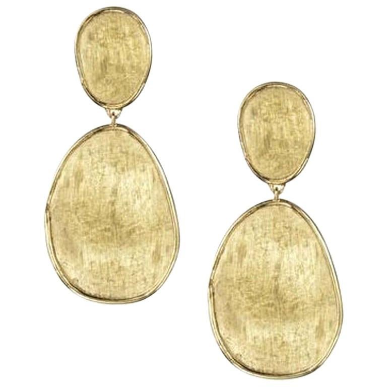 Marco Bicego Lunaria Gold Small Double Drop Earrings OB1348