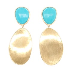 Marco Bicego Lunaria Gold Turquoise Earrings