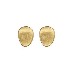 Marco Bicego Lunaria Yellow Flat Gold Medium Stud Earrings OB1343 Y 02