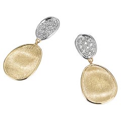 Marco Bicego Lunaria Yellow Gold Diamond Drop Earrings OB1751B