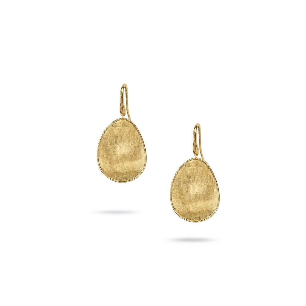 Marco Bicego Lunaria Yellow Gold Medium Drop Earrings OB1343A In New Condition In Wilmington, DE