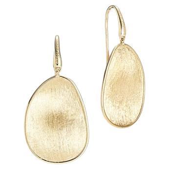 Marco Bicego Lunaria Yellow Gold Medium Drop Earrings OB1343A For Sale