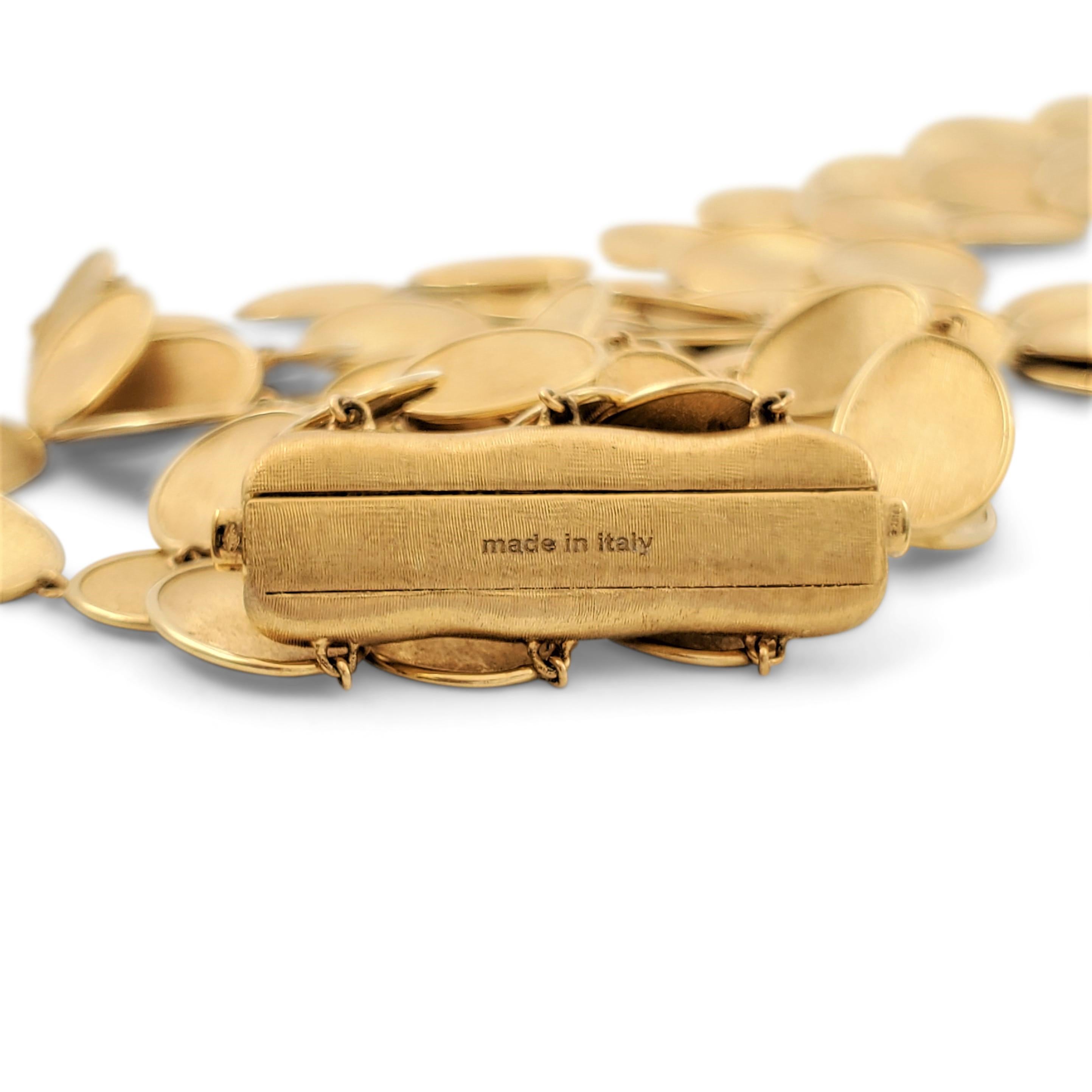Marco Bicego 'Lunaria' Yellow Gold Oval Leaf Three Strand Necklace 3