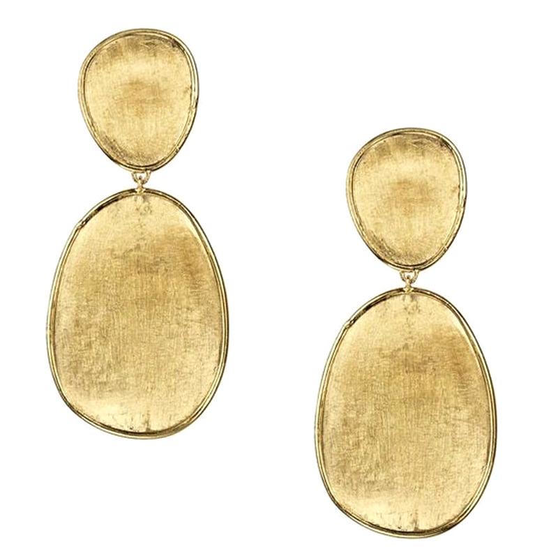 Marco Bicego Lunaria Yellow Gold Small Double Drop Earrings OB1345