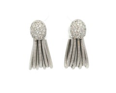 Marco Bicego Madagascar 18 White Gold Pave Diamond Flexible Multi Hoop Earrings