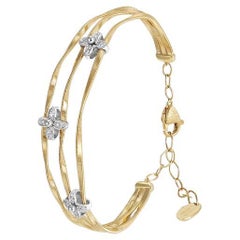 Marco Bicego Marrackeh Onde 18K Yellow & White Gold 0.09CT Bracelet SG28B3