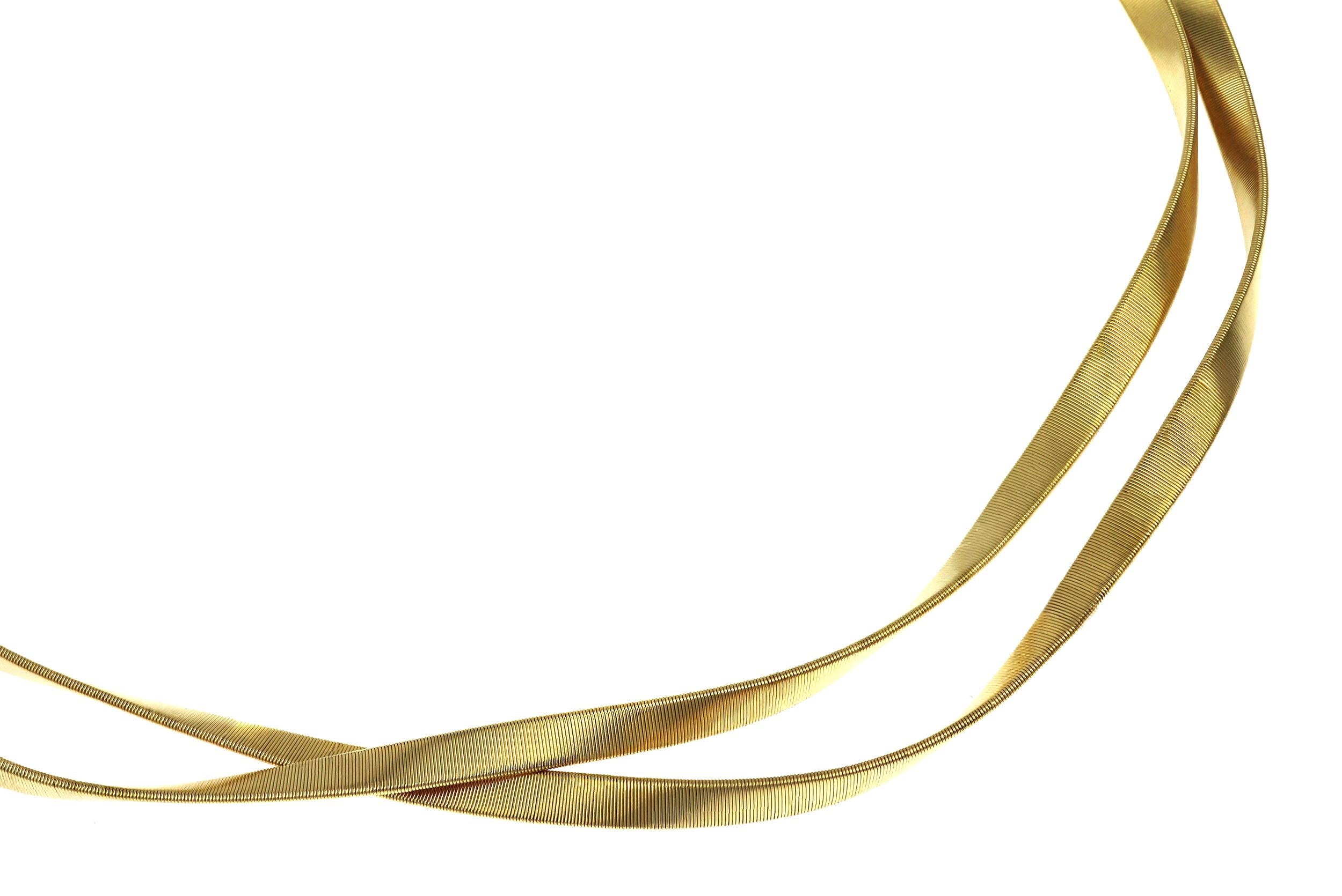 Modern Marco Bicego, Marrakech, 18 Karat Yellow Gold Long/ Double Strand Necklace