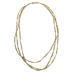 Marco Bicego 18k Dreireihige Diamant-Halskette aus Marrakesch