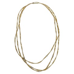 Marco Bicego Marrakech 18k Three-Strand Diamond Necklace