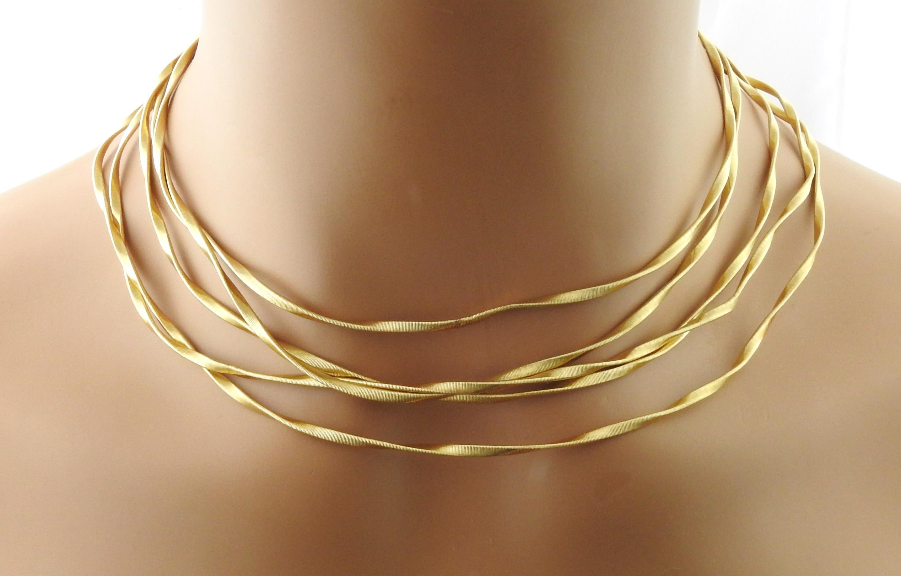 Marco Bicego Marrakech 18k Yellow Gold 5 Strand Collar Necklace 5