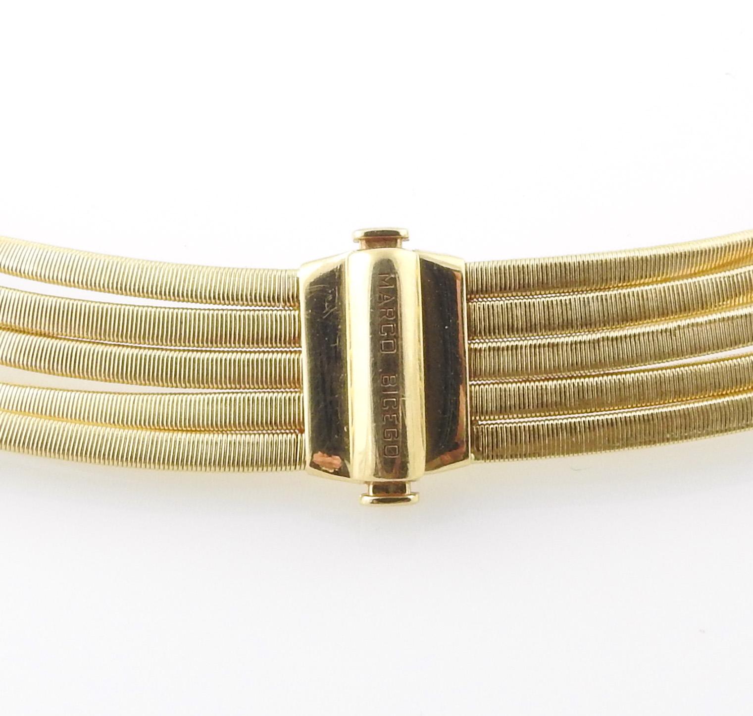 Women's Marco Bicego Marrakech 18k Yellow Gold 5 Strand Collar Necklace