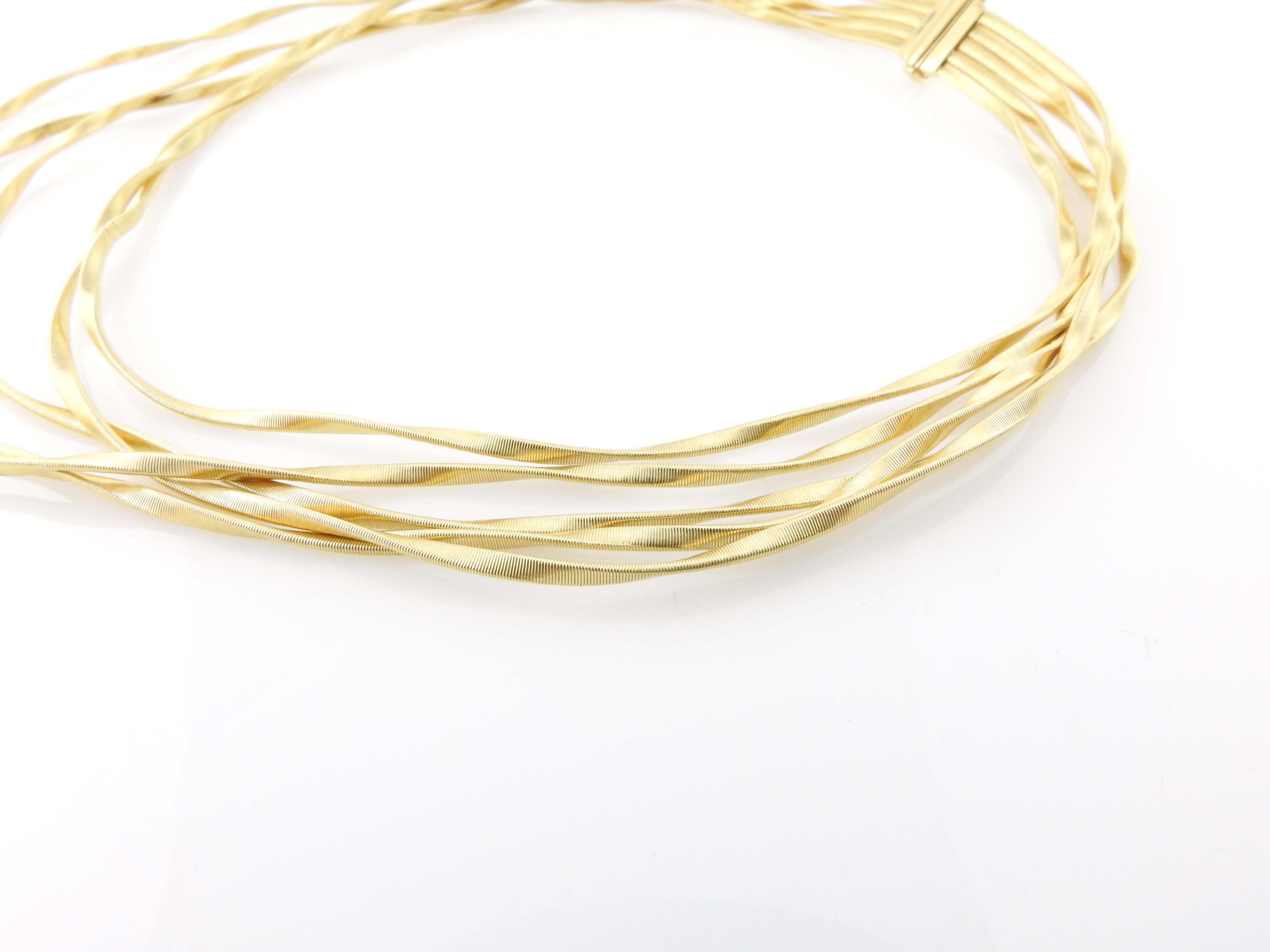 Marco Bicego Marrakech 18k Yellow Gold 5 Strand Collar Necklace 2