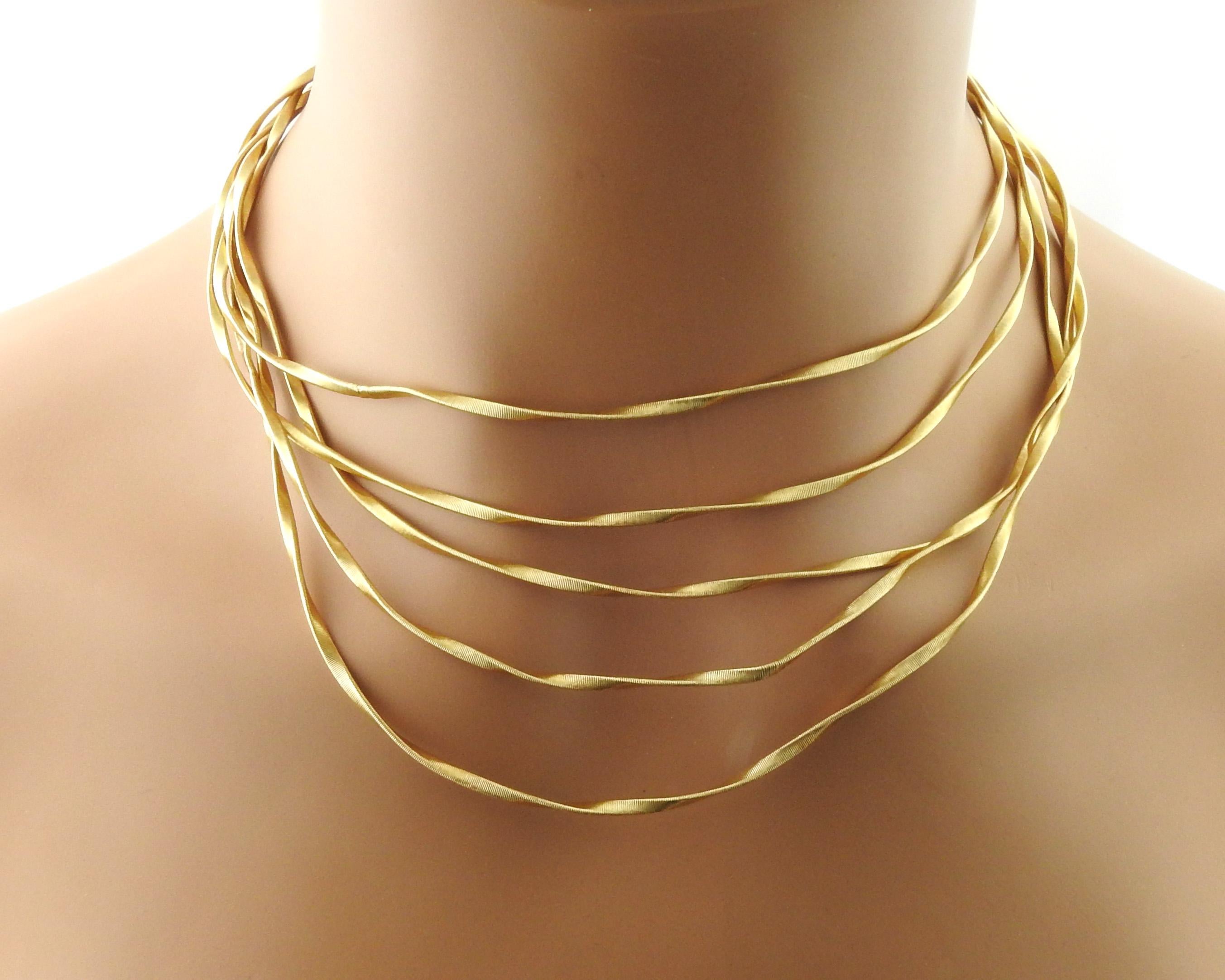 Marco Bicego Marrakech 18k Yellow Gold 5 Strand Collar Necklace 4