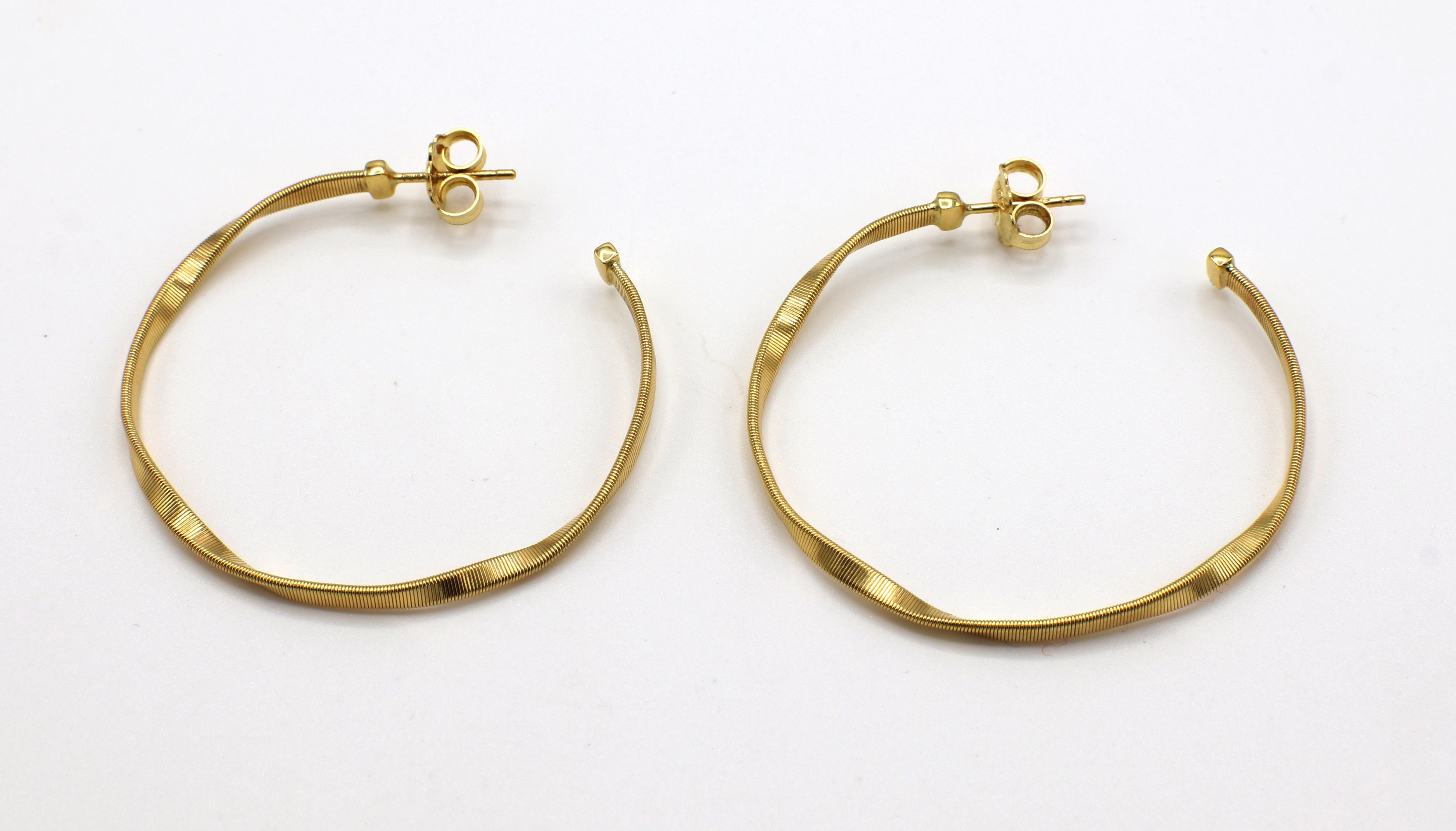 Women's Marco Bicego Marrakech Collection 18K Yellow Gold Medium Hoop Earrings