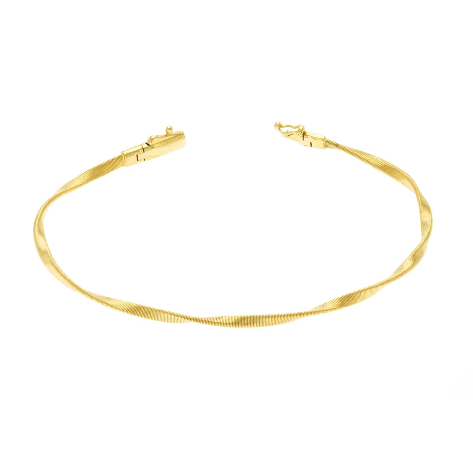 Bracelet empilable Marco Bicego Marrakech Collection en or jaune 18 carats, taille 7