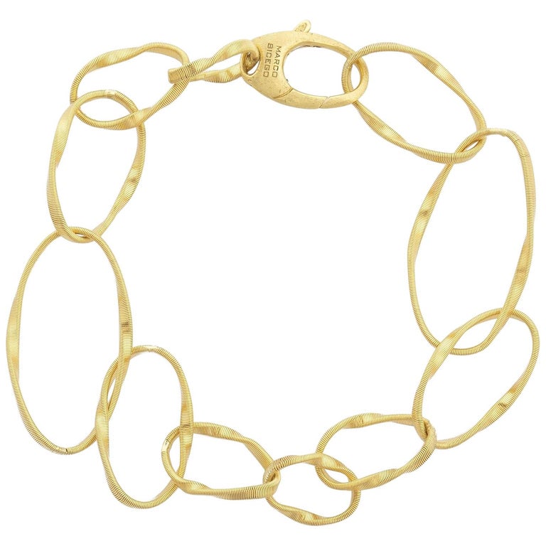 Marco Bicego Marrakech Onde Yellow Gold Coil Link Bracelet, BG782 Y 01 For  Sale at 1stDibs