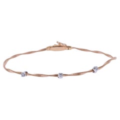 Marco Bicego Marrakech Rose Gold Twisted Diamond Bracelet