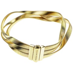 Marco Bicego Marrakech Supreme Dreisträngiger Armreif/Armband 18 Karat Gelbgold