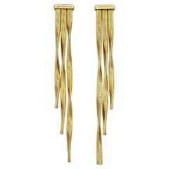 Marco Bicego Marrakech Pendants d'oreilles à trois brins en or jaune 18 carats