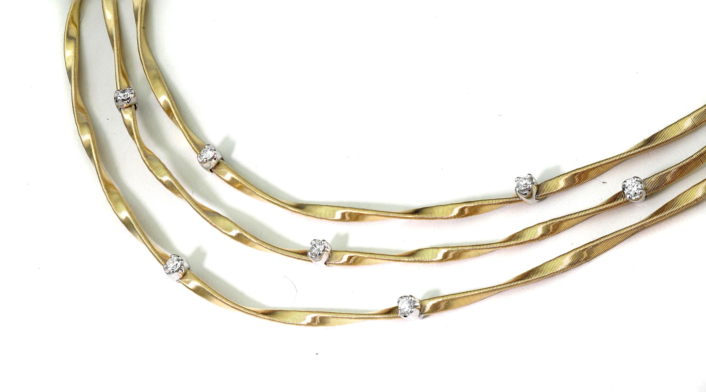 three strand diamond necklace