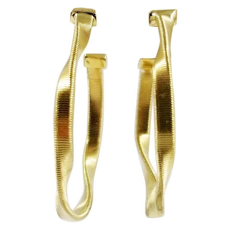 Marco Bicego Yellow Gold Marrakech Twist Hoop Earrings
