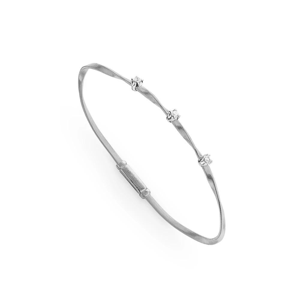 Marco Bicego Bangle impilabile in oro bianco e diamanti BG337B In condizioni Nuovo in vendita a Wilmington, DE